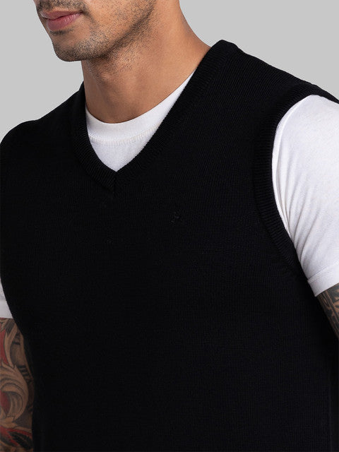 Parx Men Black Solid Sweater