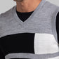 Parx Men Grey Intarsia Acrylic Sweater