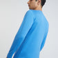 Men Blue Solid Cotton Full Sleeve Sweaters