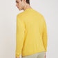 Men Yellow Solid Cotton Full Sleeve Sweaters