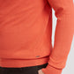 Parx Men Orange Structure Cotton Full Sleeve Round Neck Collar Sweater