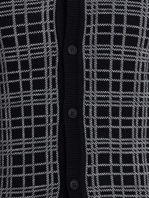 Parx Men Black Jacquard Sweater