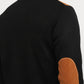 Parx Men Black Solid High Crew Neck Collar Sweatshirt
