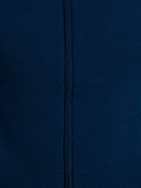 Parx Men Blue Solid Acrylic Sweater