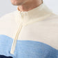 Parx Men Blue Yarn Dyed High Crew Neck Collar Sweatshirt