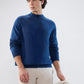 Parx Men Blue Solid Turtle Neck Collar Sweatshirt