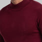 Parx Men Maroon Solid Acrylic Blend Sweater