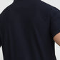 Parx Men Blue Regular Fit Solid Polo Neck Collar T-shirt