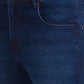 Raymond Blue Solid Slim Fit Cotton Blend Jeans