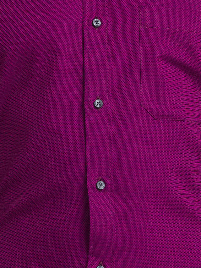 Raymond Purple Structure Contemporary Fit Cotton Formal Shirt