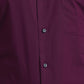 Raymond Maroon Solid Contemporary Fit Cotton Formal Shirt