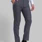 Raymond Grey Structure Slim Fit Polyester Blend Trouser