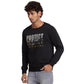 Park Avenue Men Black Regular Fit Graphic Round Neck Collar Sweatshirt