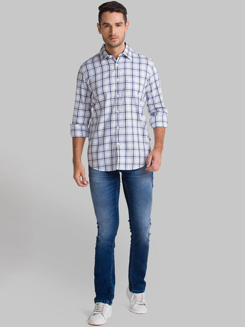 Parx Blue Casual Shirt