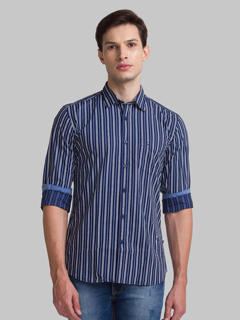 Parx Blue Casual Shirt