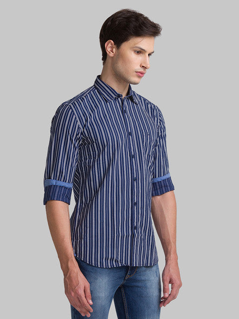 Parx Blue Casual Shirt