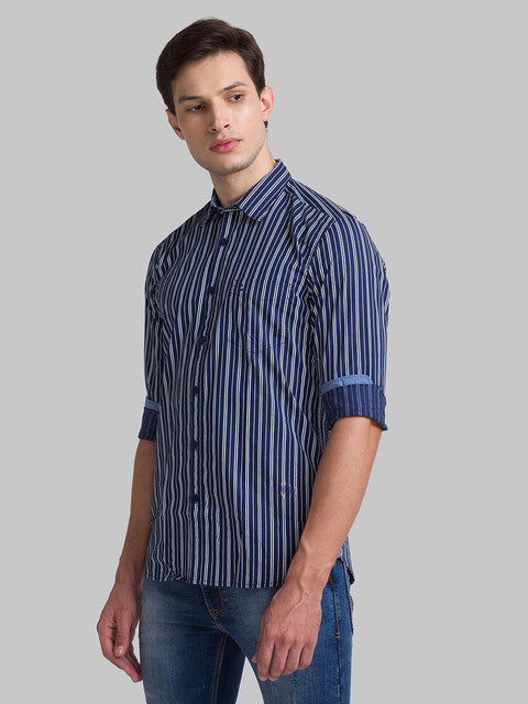 Parx Blue Casual Shirt