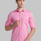 Men Red Slim Fit Solid Cotton Full Sleeve Shirts