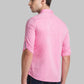 Men Red Slim Fit Solid Cotton Full Sleeve Shirts