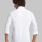Men White Slim Fit Solid Cotton Full Sleeve Shirts