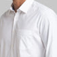 Men White Slim Fit Solid Cotton Full Sleeve Shirts