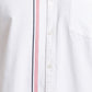 Parx White Engineered Slim Fit Cotton Casual Shirt