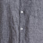 Parx Black Solid Slim Fit Linen Casual Shirt