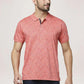 Park Avenue Men Medium Red Printed Slim Fit Casual Polo