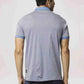 Raymond Men Medium Blue Printed Regular Fit Casual T-Shirt