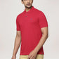 Park Avenue Men Medium Red Solid Slim Fit Casual Polo