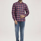 Parx Men Medium Red Checks Slim Fit Party Shirt