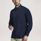 Parx Men Blue Printed Slim Fit Casual Shirt