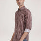 Parx Men Medium Brown Printed Slim Fit Casual Shirt
