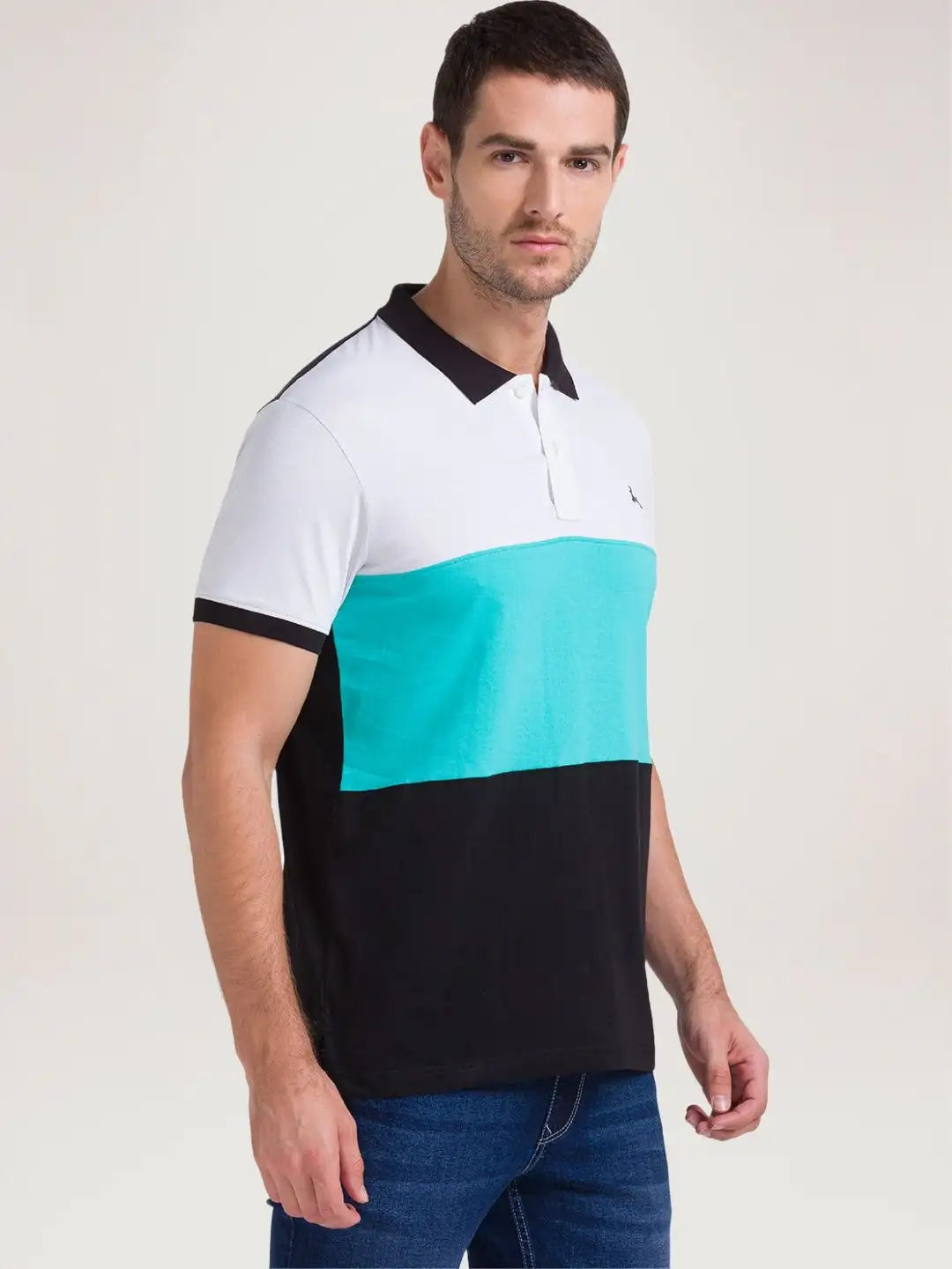 Parx Men Black Solid Regular Fit Casual Polo