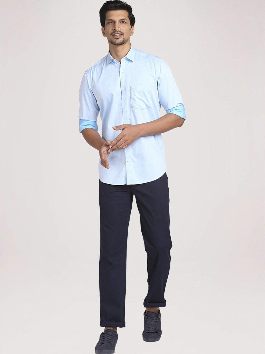 Colorplus Men  Solid Tailored Fit Shirt