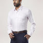 Raymond Men Light Red Solid Regular Fit Work Shirt