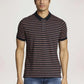 Parx Men Blue Stripe Regular Fit Casual Polo