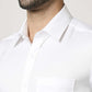 Park Avenue Men White Solid Regular Fit Work Shirt