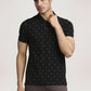 Parx Men Black Printed Regular Fit Casual Polo