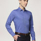 Park Avenue Men Blue Solid Slim Fit Work Shirt