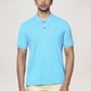 Park Avenue Men Medium Blue Solid Slim Fit Casual Polo