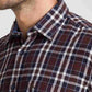 Parx Men Dark Brown Checks Slim Fit Party Shirt