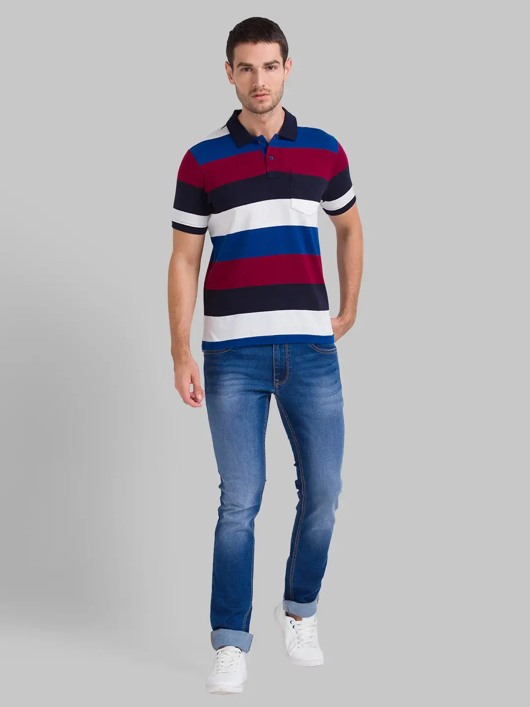 Men Regular Fit Dark Petrol Polo