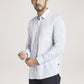 Parx Men Light Blue Printed Slim Fit Casual Shirt
