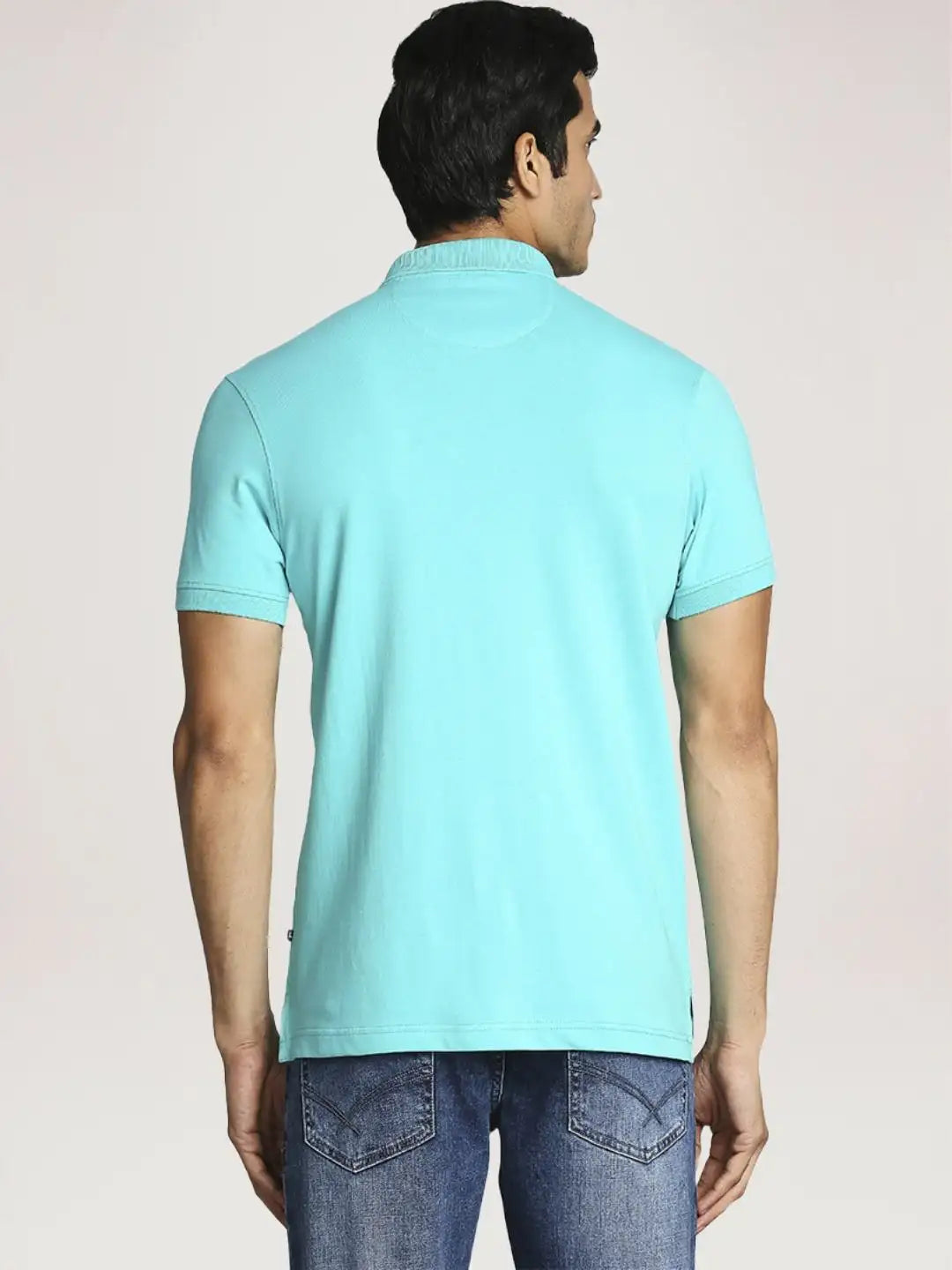 Parx Men Medium Green Solid Regular Fit Casual Polo