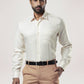 Raymond Men Light Yellow Solid Regular Fit Work Shirt