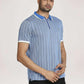 Colorplus Men Light Blue Stripe Tailored Fit Casual T-Shirt