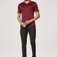 Raymond Men Dark Maroon Solid Regular Fit Casual T-Shirt