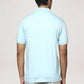 Park Avenue Men Light Blue Printed Slim Fit Casual Polo
