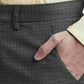 Parx Men Dark Brown Solid Tapered Fit Work Trouser